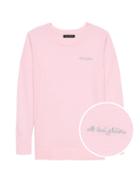 Banana Republic Womens Machine-washable Merino Wool Embroidered Sweater Pink Blush Size S