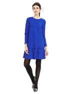 Banana Republic Womens Drop Waist Ponte Dress Size 0 Petite - Cobalt