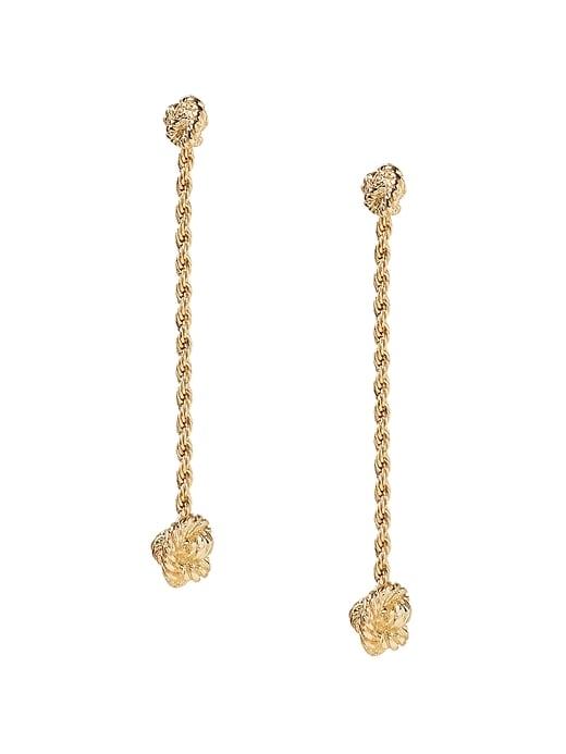 Banana Republic Womens Nautical Rope Linear Earring Gold Size One Size