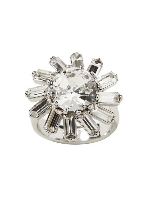 Banana Republic Faded Grandeur Sparkle Ring Size 7 - Clear Crystal