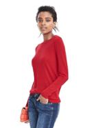 Banana Republic Womens Extra Fine Merino Wool Crew Pullover Size L - Strawberry Delight