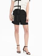 Banana Republic Womens Belted Drapey Short Size 0 Regular - Black