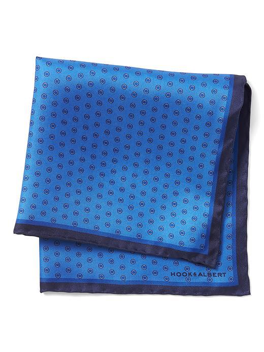 Banana Republic Mens Hook & Albert   Dot Print Pocket Square Blue Size One Size