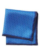 Banana Republic Mens Hook & Albert   Dot Print Pocket Square Blue Size One Size