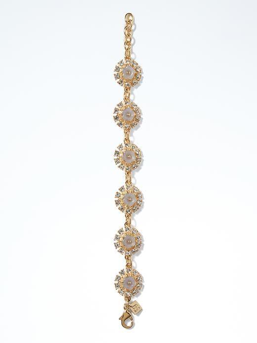 Banana Republic Womens Pastel Floral Bracelet - Light Blue