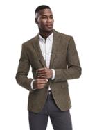 Banana Republic Mens Standard Olive Notch Lapel Wool Sport Coat - Olive Moss