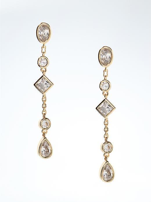Banana Republic Delicate Mixed Shapes Line Earring - Gold