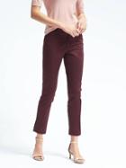 Banana Republic Sloan Fit Sateen Pant - Burgundy