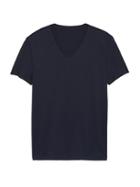 Banana Republic Mens Tech Cotton V-neck T-shirt Navy Size M