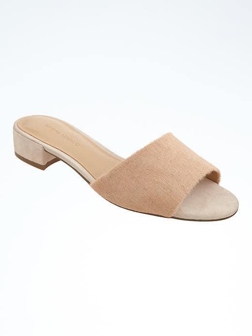 Banana Republic Low Heel Slide - Soft Pink