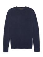 Banana Republic Mens Cotton-wool Blend Texture Sweater Navy Size M