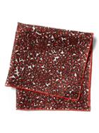 Banana Republic Mens Hook & Albert   Camo Floral Pocket Square Red Size One Size