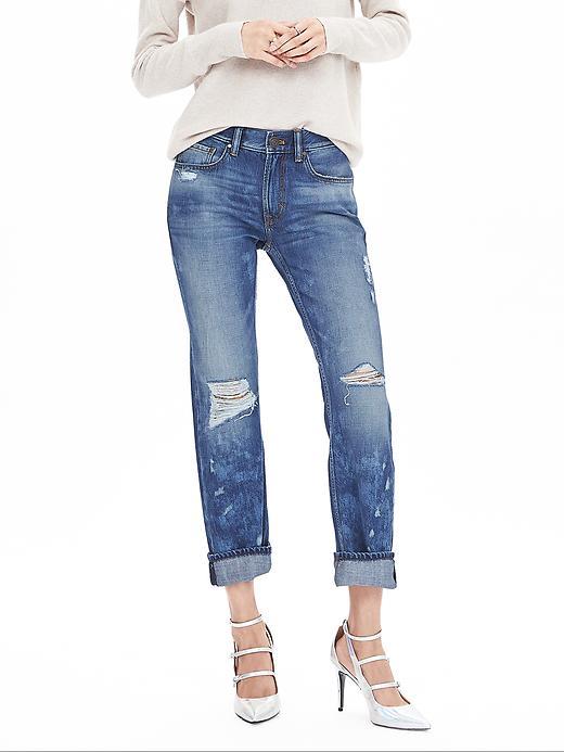 Banana Republic Medium Wash Boyfriend Jean Size 0 Petite - Medium Wash