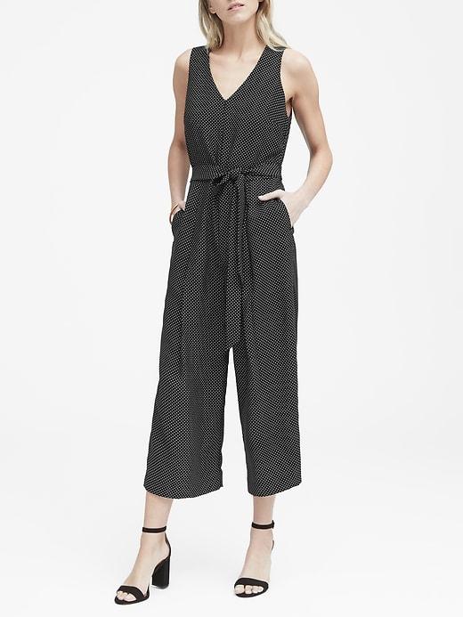 Banana Republic Polka Dot Cropped Jumpsuit