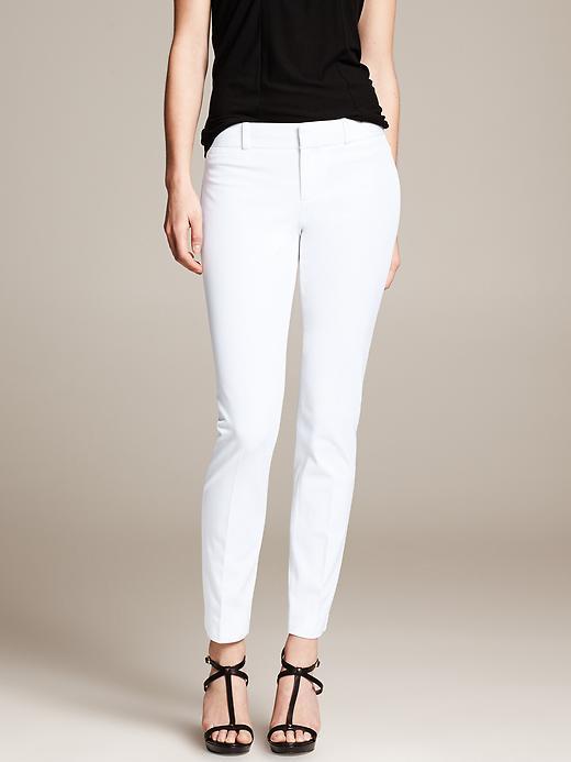 Banana Republic Sloan Fit Slim Ankle Pant - White