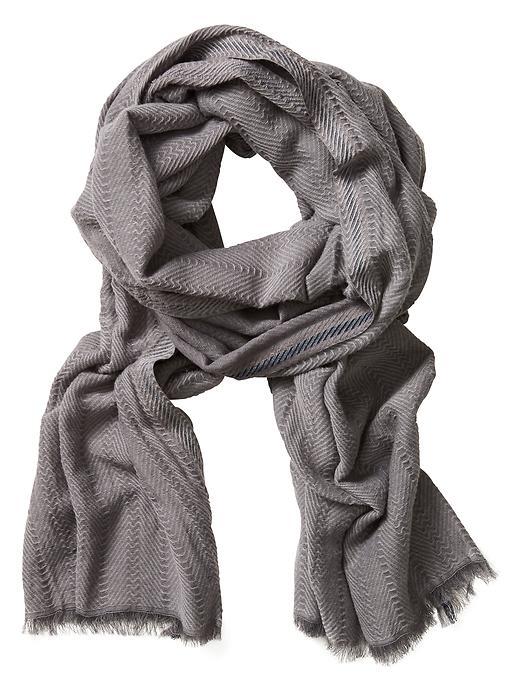 Banana Republic Herringbone Scarf Size One Size - Gray Heather