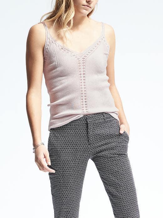 Banana Republic Womens Merino Wool Sweater Tank - Light Gray