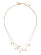Banana Republic Womens Delicate Stone Layer Necklace Gold Size One Size