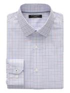 Banana Republic Mens Camden Standard-fit Non-iron Check Shirt Blood Orange Size Xs