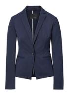 Banana Republic Womens Life In Motion Classic-fit Ponte Blazer Navy Size 10