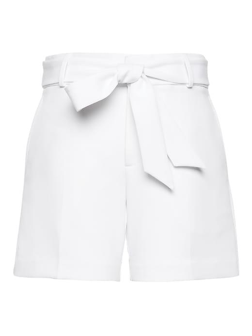 Banana Republic Womens Stretch 5 Short With Removable Belt White Size 6