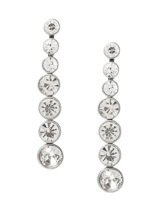 Banana Republic Womens Falling Stones Linear Earring Clear Size One Size