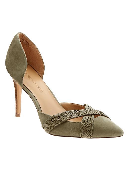 Banana Republic Delise Woven Strap D'orsay Pump Size 10 - Vicuna
