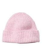 Banana Republic Womens Aire Ribbed-knit Beanie Pink Blush Size One Size
