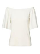 Banana Republic Womens Flutter-sleeve Sweater Top White Size S