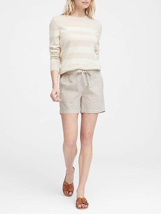 Banana Republic 4 Linen-cotton Pull-on Short