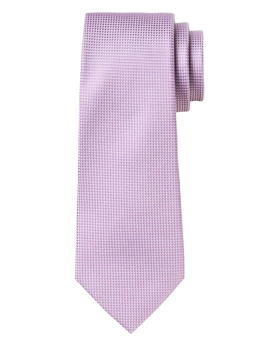 Banana Republic Mens Micro Geo Silk Nanotex Tie Summer Lilac Size One Size