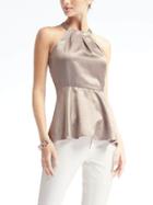 Banana Republic Womens Heritage Fit And Flare Top - Vintage Taupe