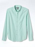 Banana Republic Mens Grant Fit Cotton Stretch Oxford Shirt - Turquoise