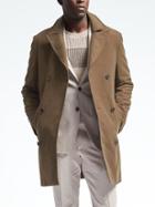 Banana Republic Mens Heritage Double Breasted Trench - Olive