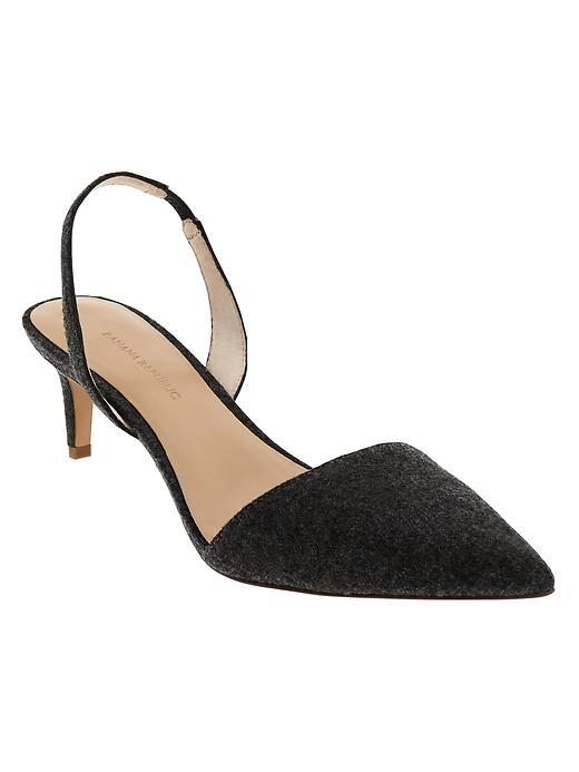 Banana Republic Womens Hedy Slingback Pump Size 10 - Medium Gray Heather