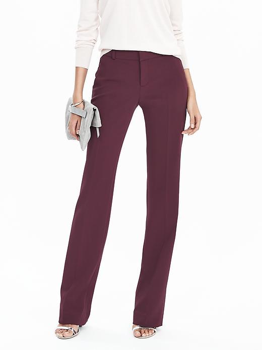 Banana Republic Womens Logan Fit Trouser Size 0 Regular - Wine