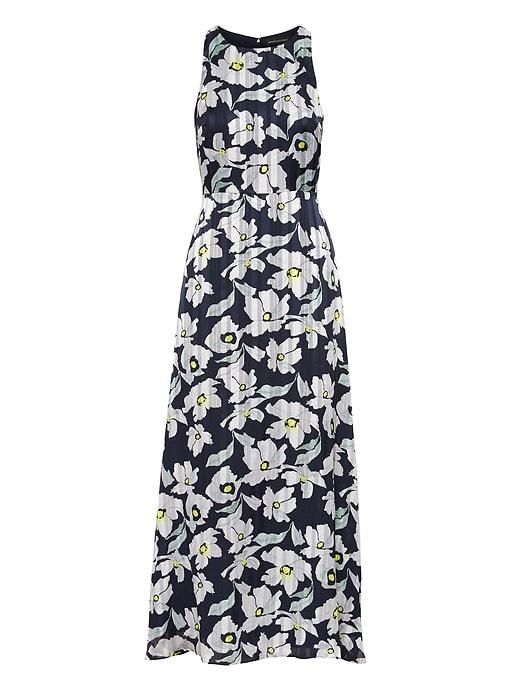 Banana Republic Womens Floral Fit-and-flare Maxi Dress Floral Size 0