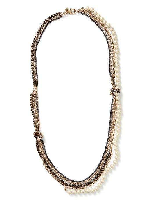 Banana Republic Pearl Layer Necklace - Pearl