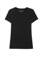 Banana Republic Womens Stretch Cotton-modal Fitted Crew-neck T-shirt Black Size L