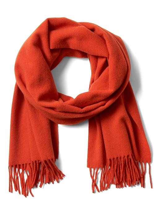 Banana Republic Mens Heathered Wool Scarf Holiday Orange Size One Size