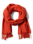Banana Republic Mens Heathered Wool Scarf Holiday Orange Size One Size