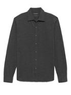 Banana Republic Mens Grant Slim-fit Performance Knit Textured Shirt Black Size S