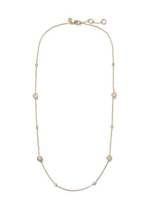 Banana Republic Womens Bare Sunflower Layer Necklace Champagne Size One Size