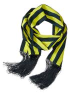 Banana Republic Rugby Stripe Fringe Scarf Size One Size - Green