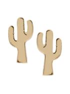 Banana Republic Womens Cactus Stud Earring Gold Size One Size