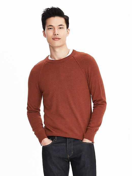 Banana Republic Merino Crew Neck Sweater Size L Tall - Copper Pot