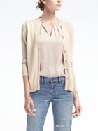 Banana Republic Womens Shine V Neck Cardigan - Cream