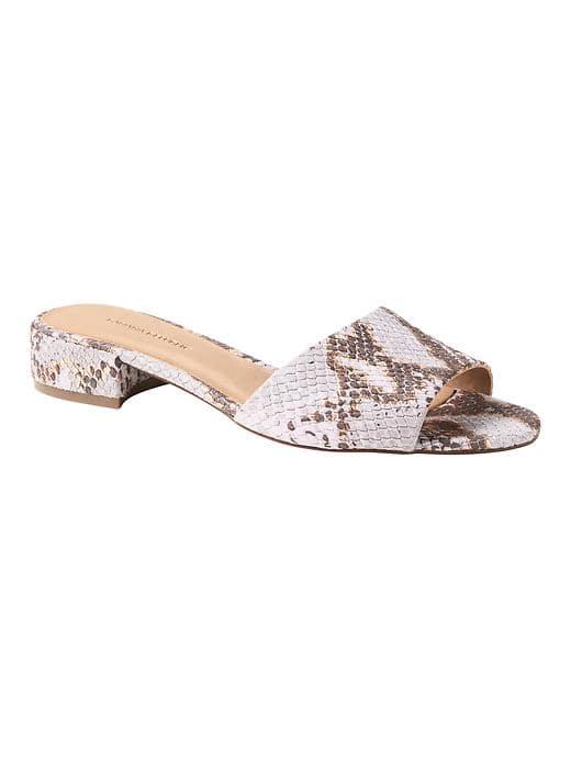 Banana Republic Low Heel Slide - Rose Gold Leather