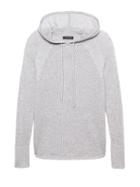 Banana Republic Womens Cashmere Mesh-knit Sweater Hoodie Heather Gray Size Xs