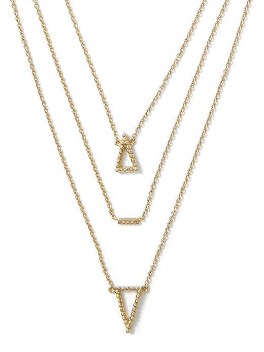 Banana Republic Womens Triangle Layered Necklace Size One Size - Gold